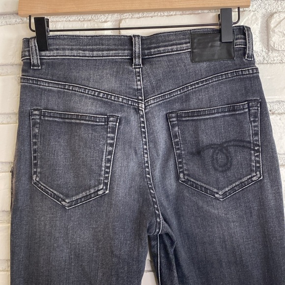 R13 Designer Crossover Black Jeans size 25 like new - Picture 9 of 12